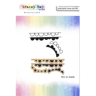 Tracey Hey Cutting Dies - Scalloped Lines